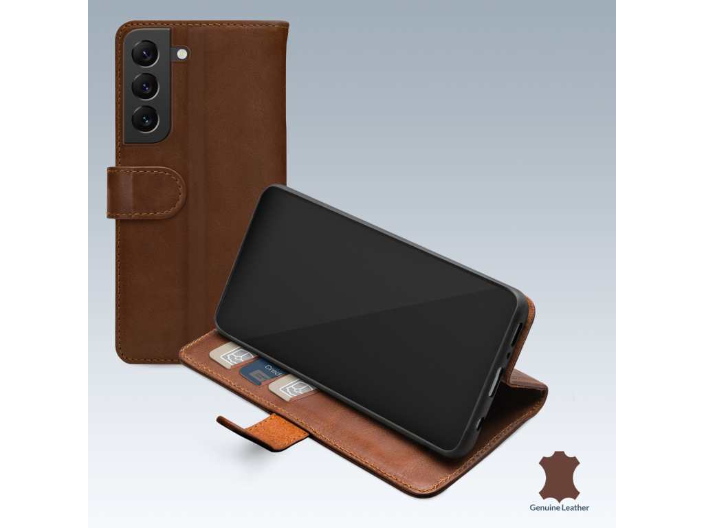Mobilize Leather Wallet Samsung Galaxy S22 5G Brown