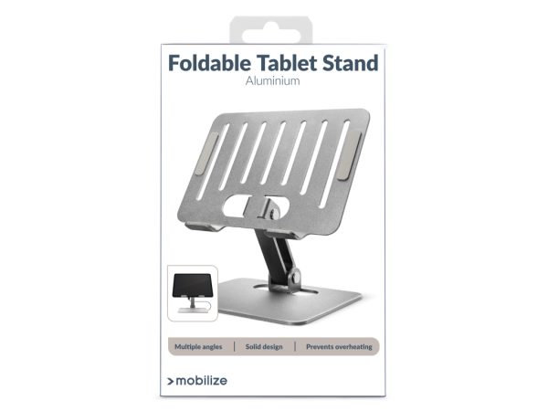 Mobilize Foldable Aluminium Tablet Stand Silver