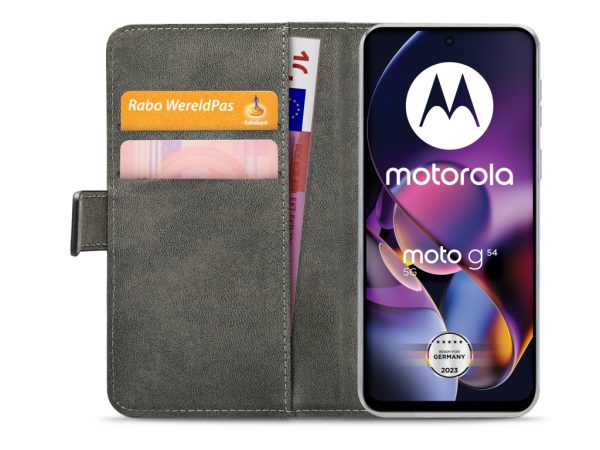 Mobilize Classic Gelly Wallet Book Case Motorola Moto G54 Black