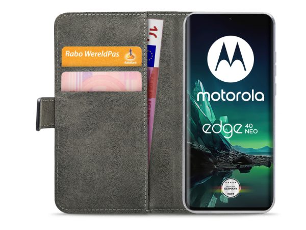 Mobilize Classic Gelly Wallet Book Case Motorola Edge 40 Neo Black