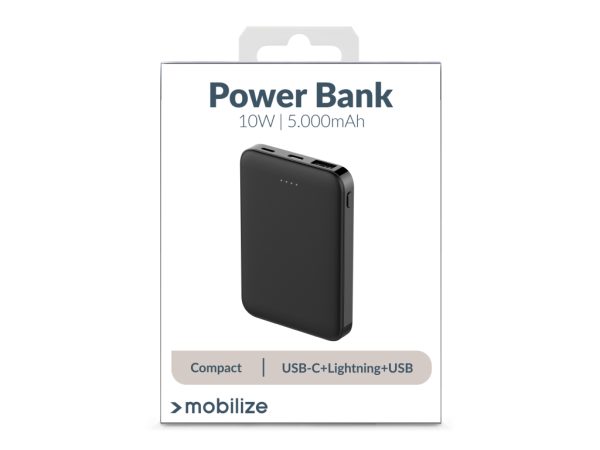 Mobilize Power Bank 5000mAh 15W Black