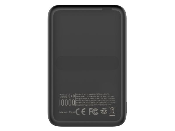 Mobilize Magnetic Wireless Magsafe Compatible PD Power Bank 10000mAh 15W Black