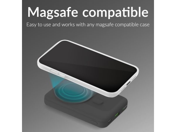 Mobilize Magnetic Wireless Magsafe Compatible PD Power Bank 10000mAh 15W Black