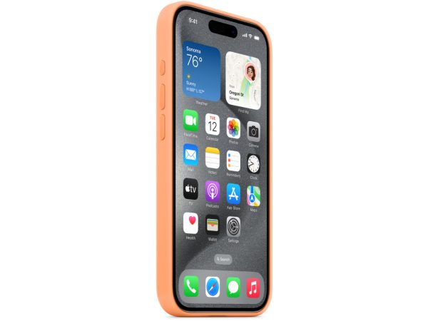 MT1W3ZM/A Apple Silicone Case with MagSafe iPhone 15 Pro Max Sorbet Orange