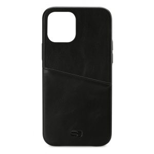 Senza Pure Leather Cover with Card Slot Apple iPhone 12/12 Pro Deep Black