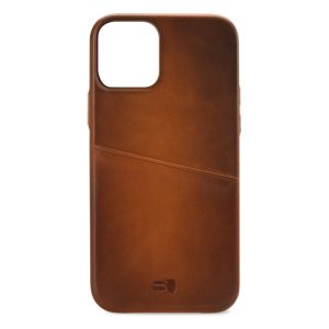 Senza Desire Leather Cover with Card Slot Apple iPhone 13 Mini Burned Cognac