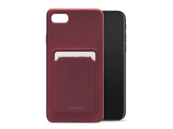 Mobilize Rubber Gelly Card Case Apple iPhone 6/6S/7/8/SE (2020/2022) Matt Bordeaux