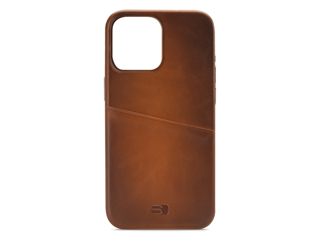 Senza Desire Leather Cover with Card Slot Apple iPhone 14 Pro Max Burned Cognac