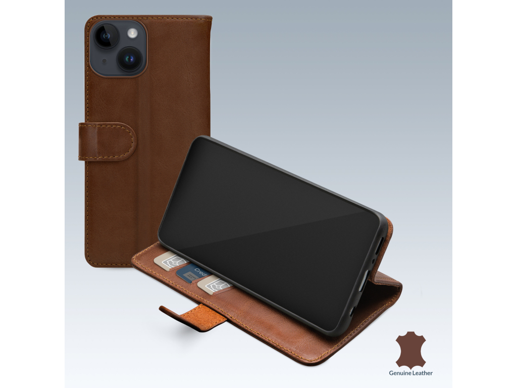 Mobilize Leather Wallet Apple iPhone 14 Brown