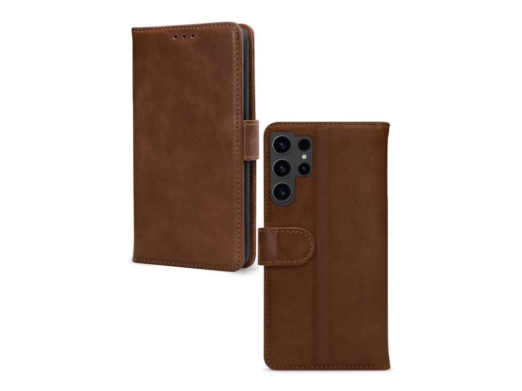 Mobilize Leather Wallet Samsung Galaxy S23 Ultra 5G Brown