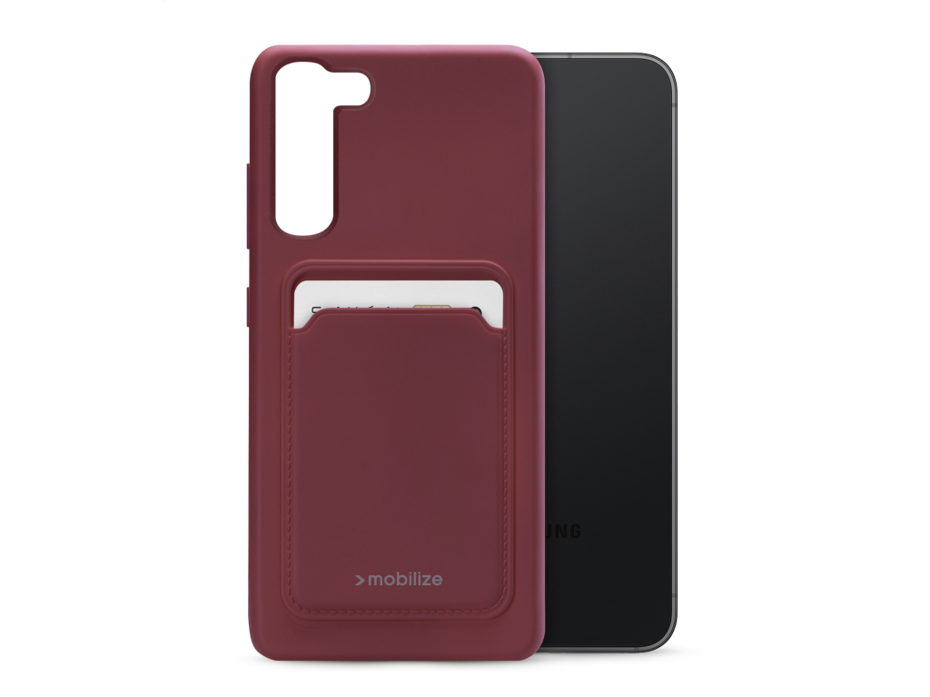 Mobilize Rubber Gelly Card Case Samsung Galaxy S23+ 5G Matt Bordeaux