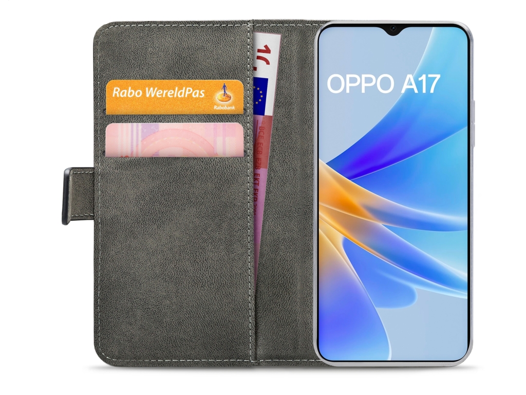 Mobilize Classic Gelly Wallet Book Case OPPO A17 Black