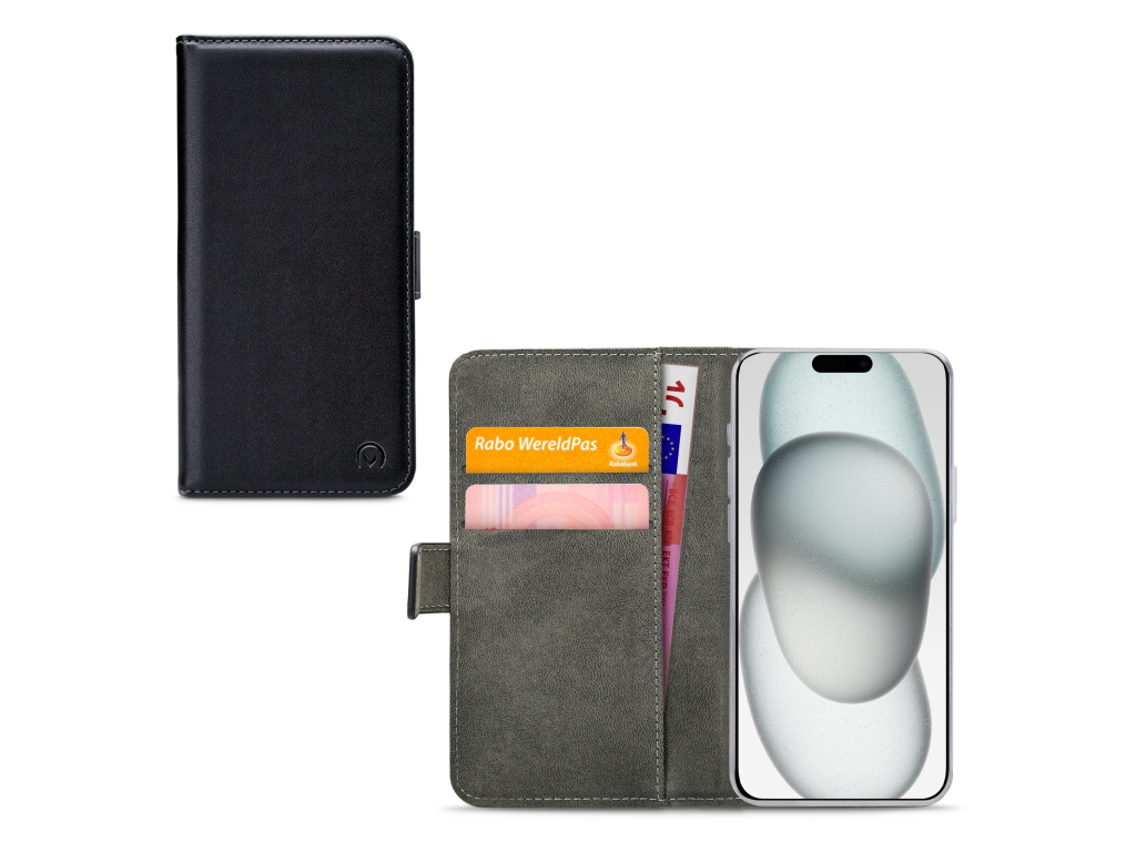 Mobilize Classic Gelly Wallet Book Case Apple iPhone 15 Plus Black