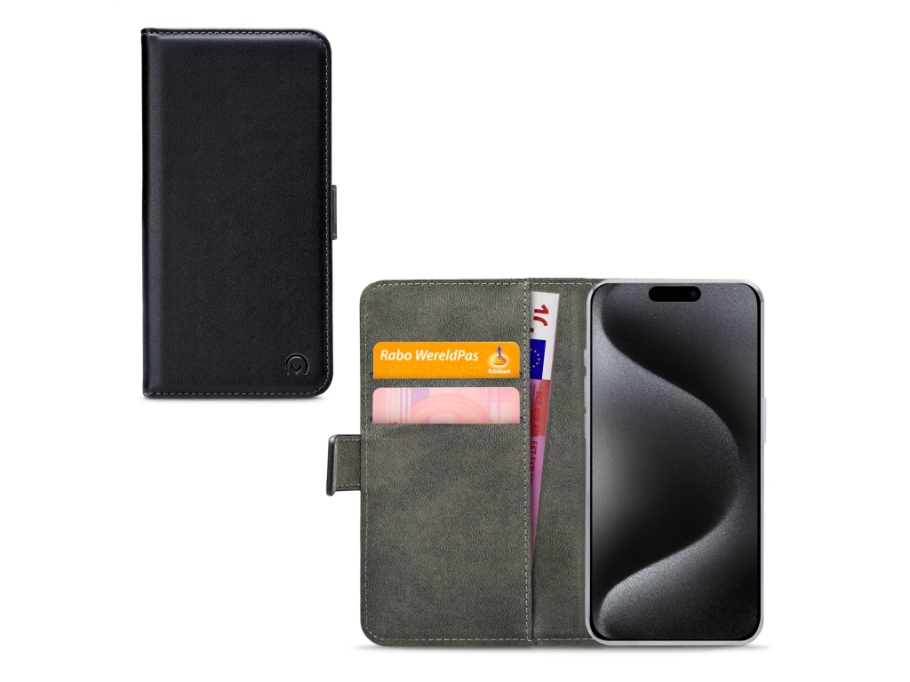Mobilize Classic Gelly Wallet Book Case Apple iPhone 15 Pro Black