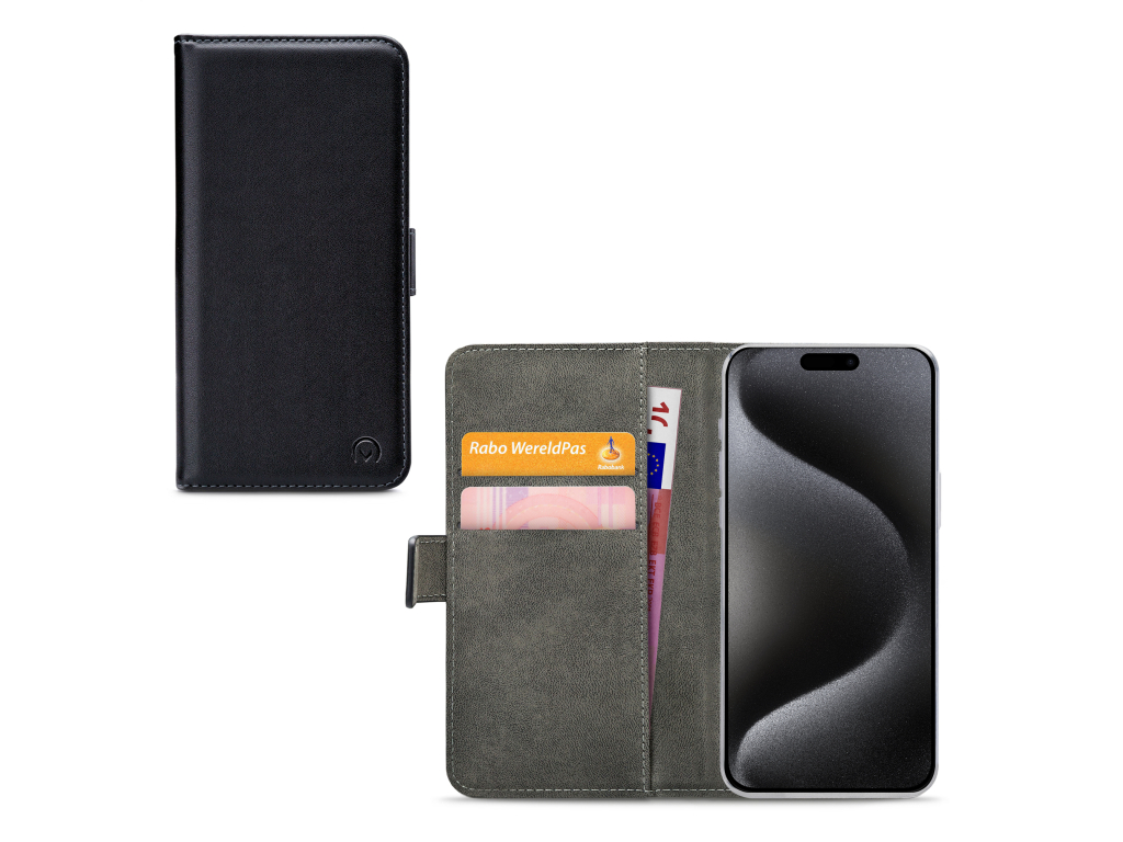 Mobilize Classic Gelly Wallet Book Case Apple iPhone 15 Pro Max Black