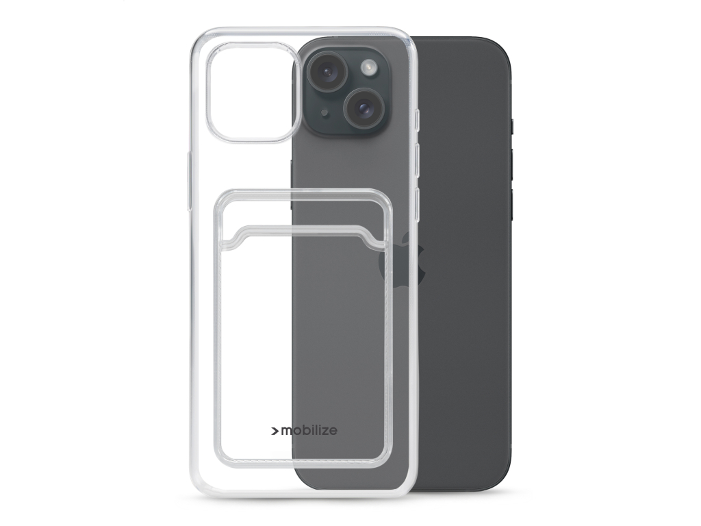 Mobilize Gelly Card Case Apple iPhone 15 Plus Clear