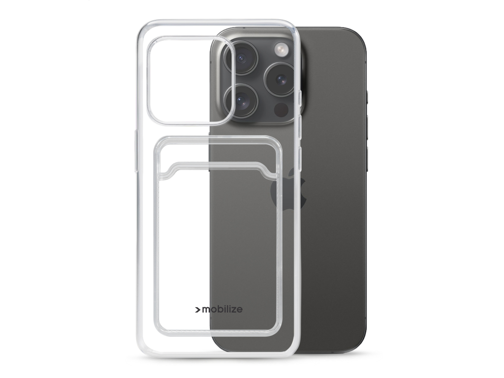 Mobilize Gelly Card Case Apple iPhone 15 Pro Clear