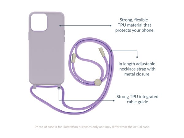 Mobilize Lanyard Gelly Case for Apple iPhone 15 Pastel Purple