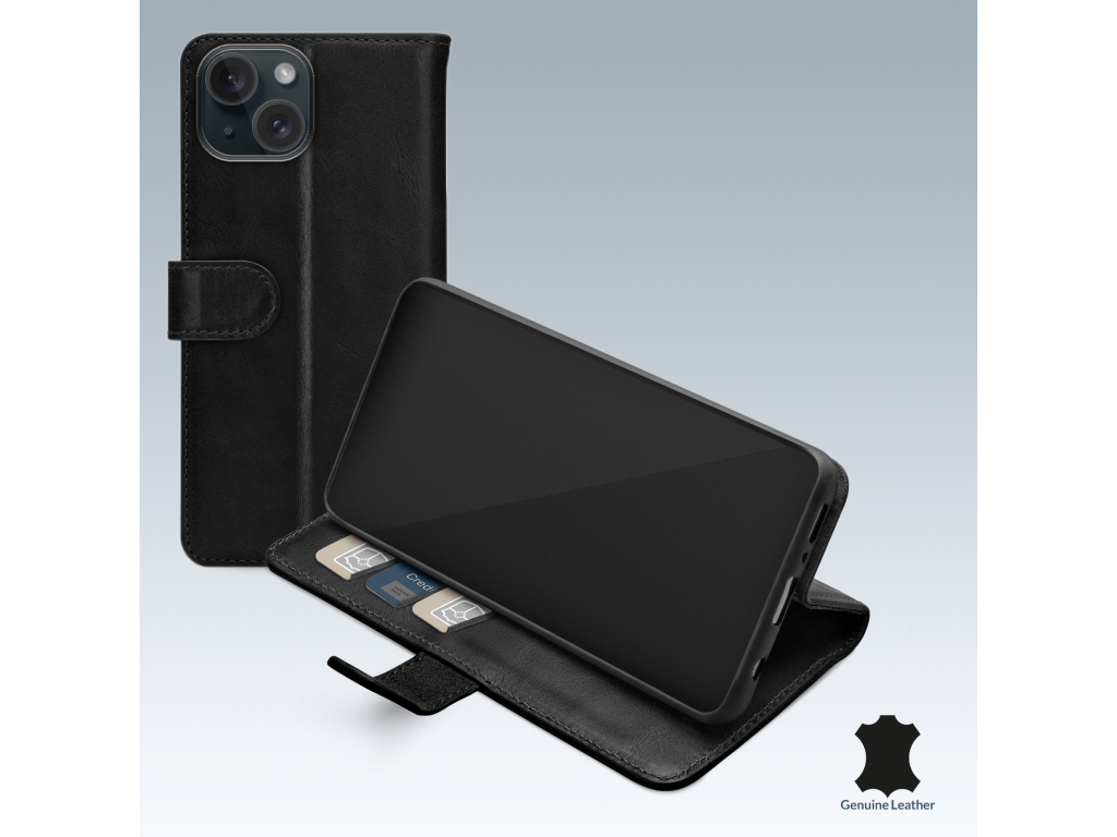 Mobilize Leather Wallet Apple iPhone 15 Black