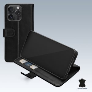 Mobilize Leather Wallet Apple iPhone 15 Pro Black