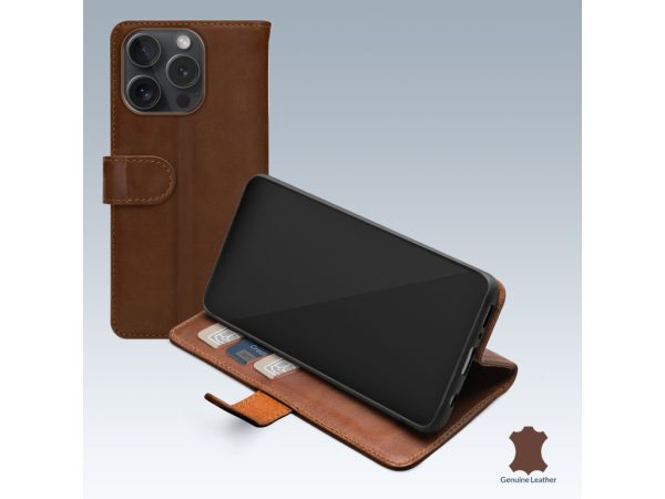 Mobilize Leather Wallet Apple iPhone 15 Pro Brown