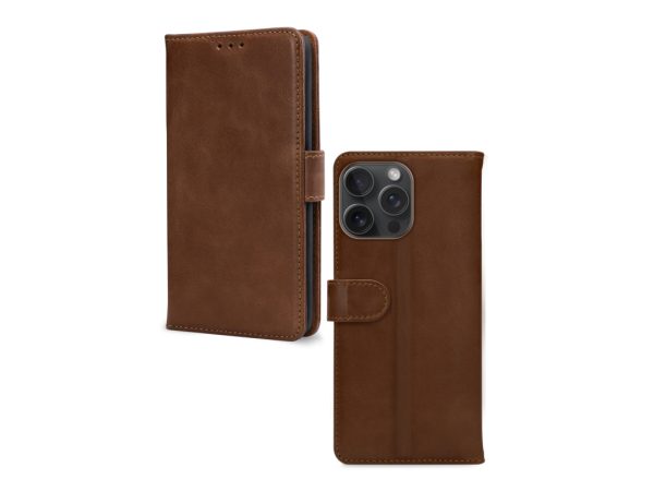 Mobilize Leather Wallet Apple iPhone 15 Pro Max Brown