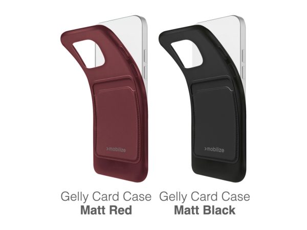 Mobilize Rubber Gelly Card Case Apple iPhone 15 Matt Bordeaux