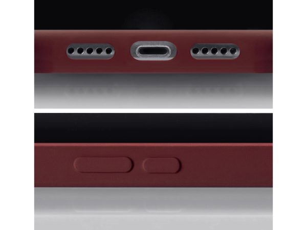 Mobilize Rubber Gelly Card Case Apple iPhone 15 Pro Matt Bordeaux