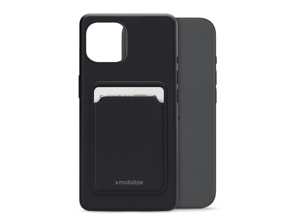 Mobilize Rubber Gelly Card Case Apple iPhone 15 Matt Black
