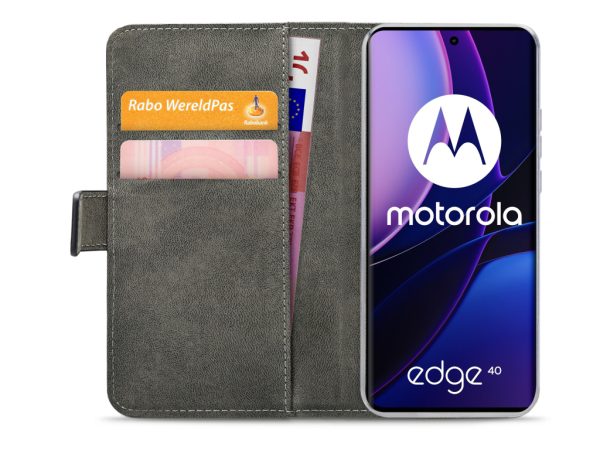 Mobilize Classic Gelly Wallet Book Case Motorola Edge 40 Black