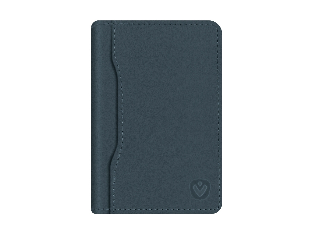 Valenta Leather Card Wallet Snap Blue