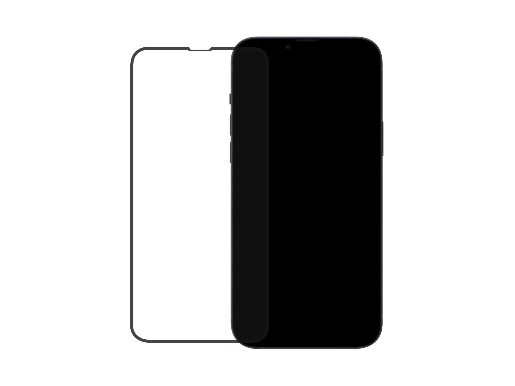 Mobilize Edge-To-Edge Glass Screen Protector Apple iPhone 13 Pro Max/14 Plus Black Full Glue