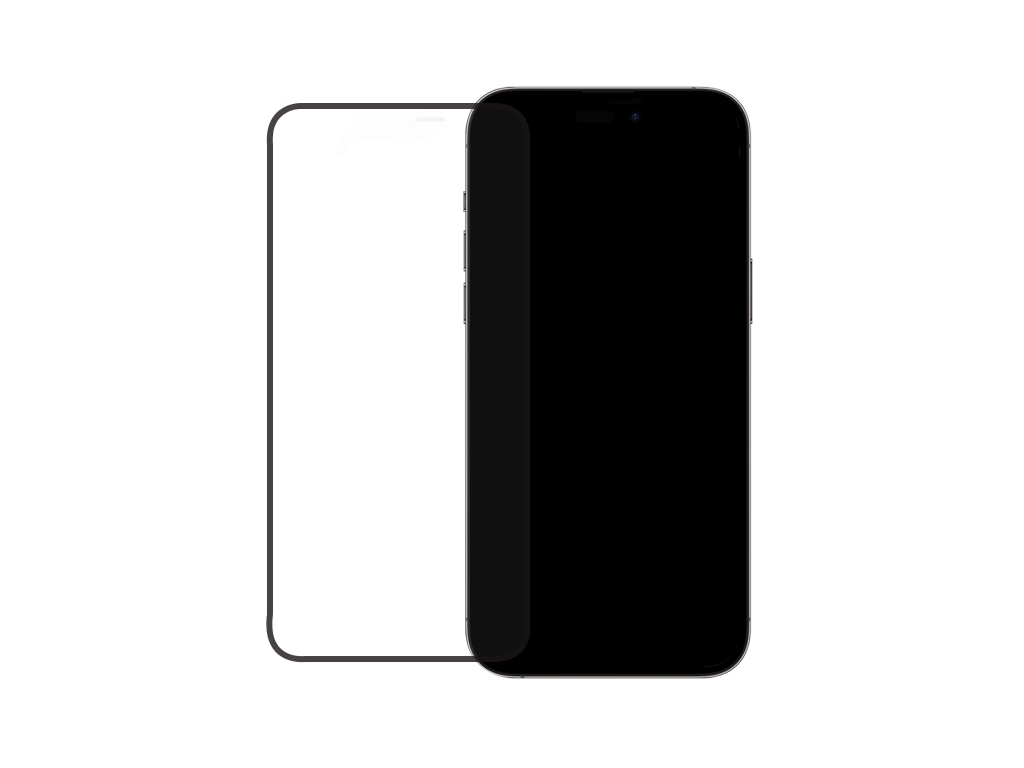 Mobilize Edge-To-Edge Glass Screen Protector Apple iPhone 14 Pro Max Black Full Glue