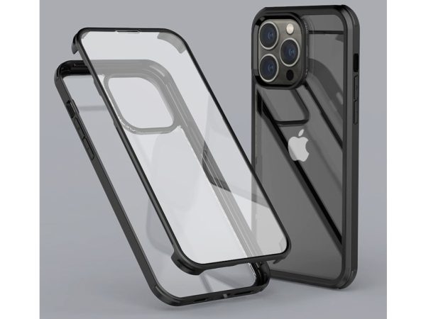 Valenta Tempered Glass Full Cover Bumper Case Apple iPhone 14 Pro Black