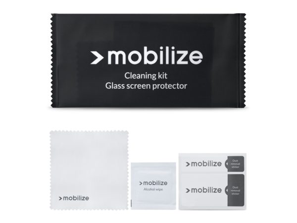 Mobilize Glass Screen Protector - Black Frame - Apple iPhone 15