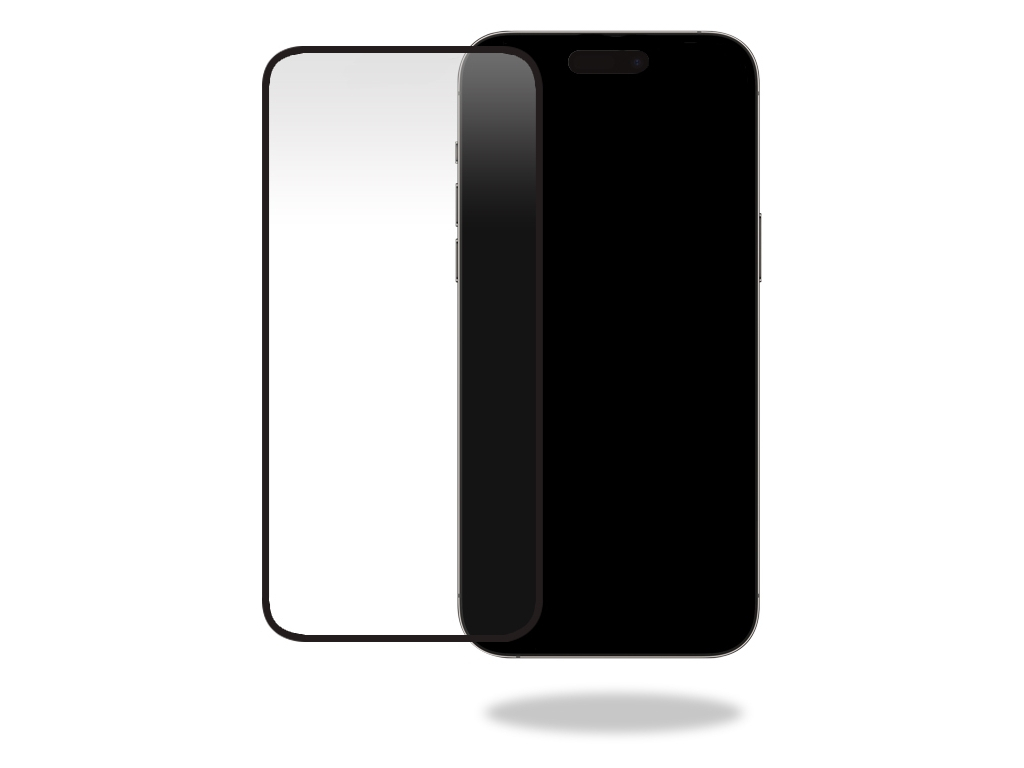 Mobilize Glass Screen Protector - Black Frame - Apple iPhone 15 Pro Max