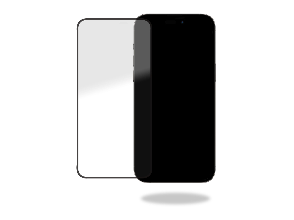 Striker Full Glue Ballistic Glass Screen Protector for Apple iPhone 15 Pro Max Black