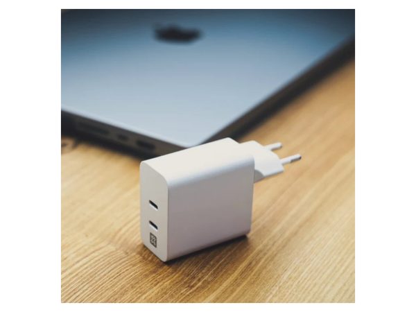 XtremeMac Dual USB-C Power Delivery Wall Charger 65W White