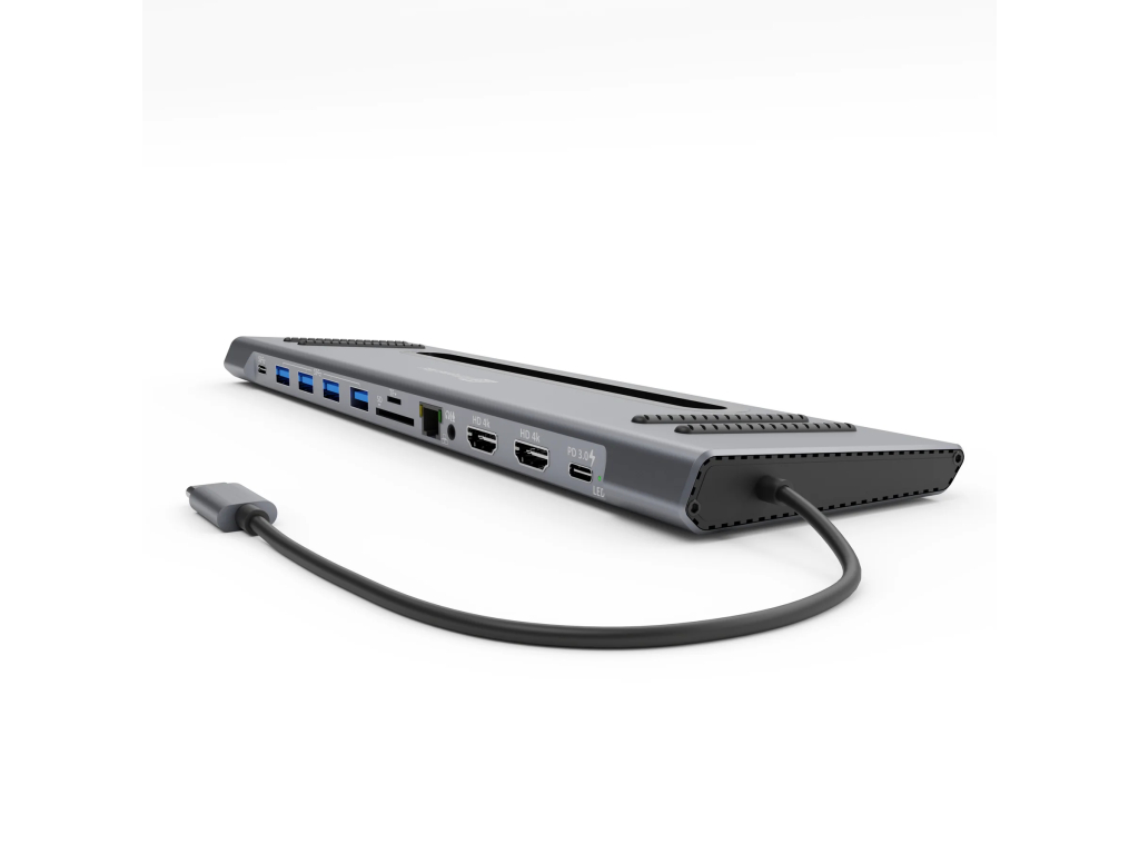 XtremeMac 12-ports USB-C Docking Hub Station Space Grey