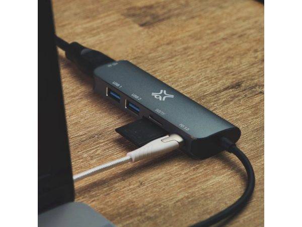 XtremeMac 6-ports USB-C Hub Grey