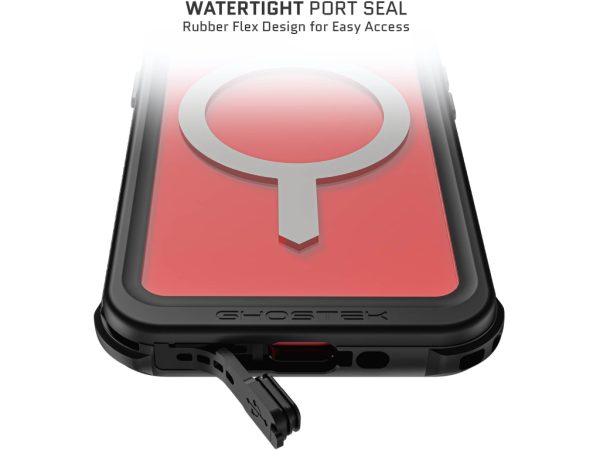 Ghostek Nautical Waterproof MagSafe Case + Belt Swivel Holster Apple iPhone 15 Clear
