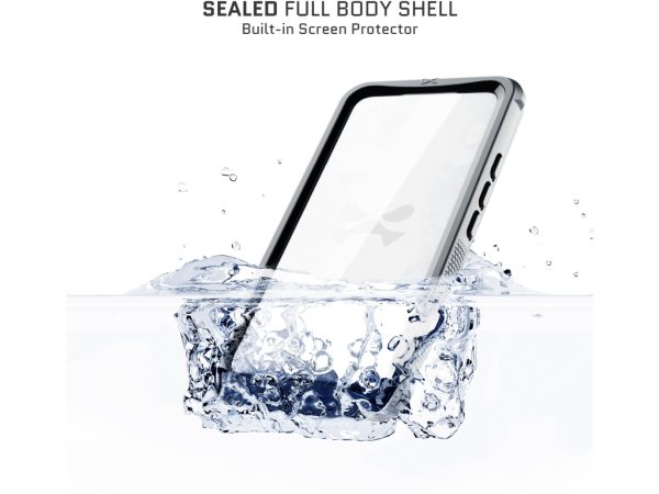 Ghostek Nautical Waterproof MagSafe Case + Belt Swivel Holster Apple iPhone 15 Pro Max Clear