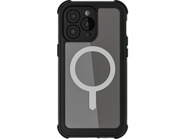 Ghostek Nautical Waterproof MagSafe Case + Belt Swivel Holster Apple iPhone 15 Pro Max Clear