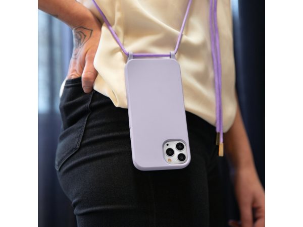 Mobilize Lanyard Gelly Case for Apple iPhone 14 Pro Max Pastel Purple