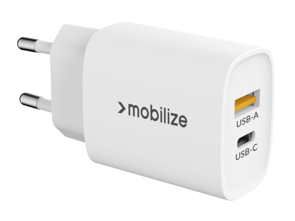 Mobilize Wall Charger USB-C + USB 20W White (BULK)