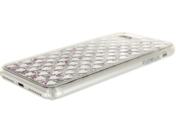 Xccess Liquid Glitter Case Apple iPhone 7 Plus/8 Plus Silver Hearts