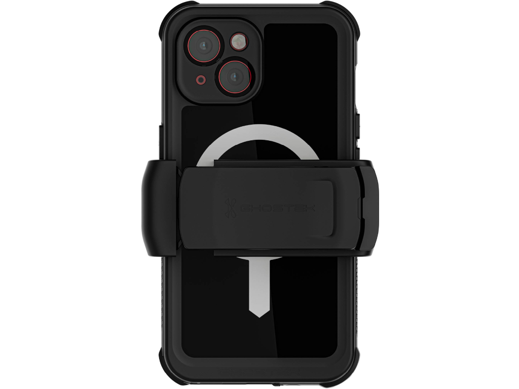 Ghostek Nautical Waterproof MagSafe Case + Belt Swivel Holster Apple iPhone 15 Black