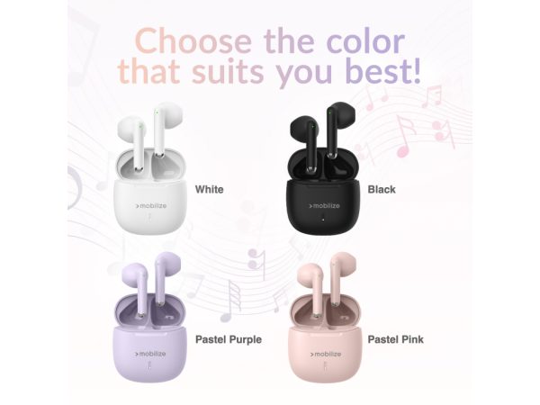 Mobilize TWS Earbuds Pastel Purple