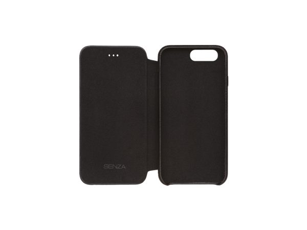 Senza Pure Skinny Leather Booklet Apple iPhone 7 Plus/8 Plus Deep Black