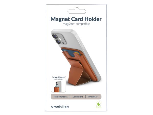 Mobilize Magsafe Compatible Magnet Card Holder Brown